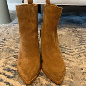 Marc Fisher Women's Oshay Tan Suede Ankle Boots